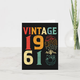 Cartão Vintage 1961, 61 Anos, Ataque de Aniversário, Hipe