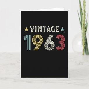 Cartão Vintage 1963 60th Birthday Gift 60 anos