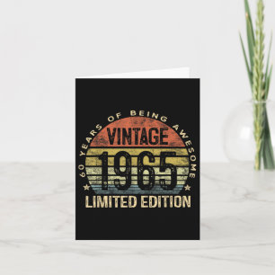 Cartão Vintage 1965 Limited Edition com 60 anos de idade
