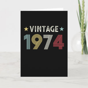 Cartão Vintage 1974 50th Birthday Gift 50 anos