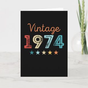 Cartão Vintage 1974 50th Birthday Retro Gift 50 anos