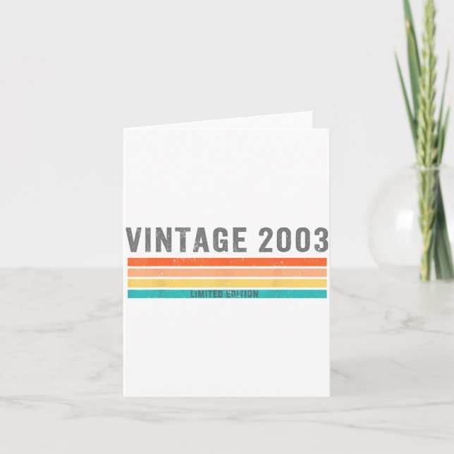 Cartão Vintage 2003 Limited Edition - 22nd Birthday Gift  (Frente)