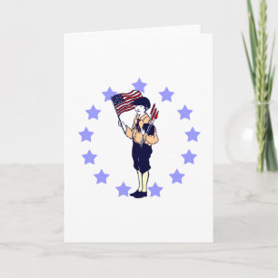 Cartão Vintage 4th of July Patriotic Art