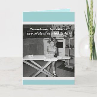 Cartão Vintage '50 Ironando Feliz Aniversário