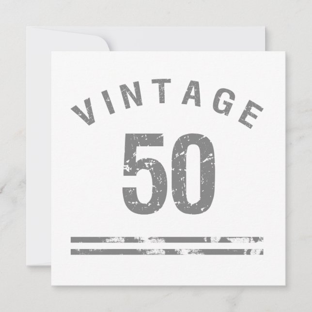 Cartão Vintage 50th Birthday (Frente)