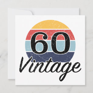 Cartão Vintage 60th Birthday Sunset