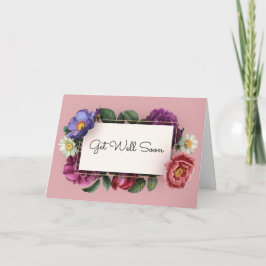 Cartão Vintage à imagem da flor Pastel em breve