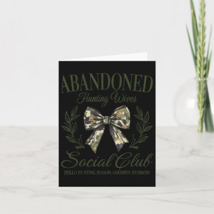 Cartão Vintage Abyndoned Hunting Wives Social Club Retro