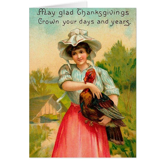 Cartão Vintage Ação de Graças (Frente)