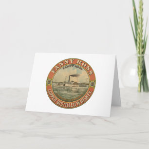 Cartão Vintage Ad Para Fanny Ross Copper Distilhado Whisk