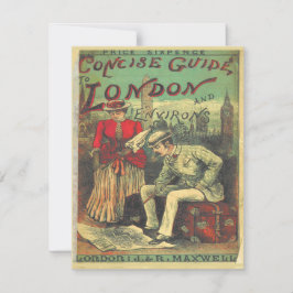 Cartão Vintage Advertising Viagem Guide to London England