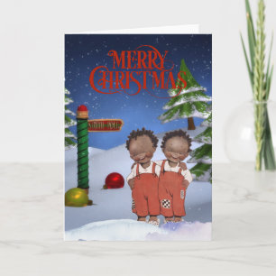Cartão Vintage African American Christmas Card
