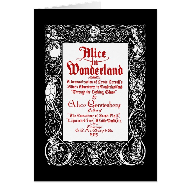 Cartão Vintage Alice Title (Frente)