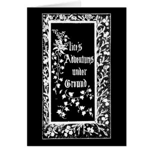 Cartão Vintage Alice's Adventures Underground