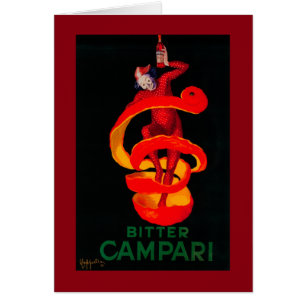 Cartão Vintage amargo PosterEurope de Campari