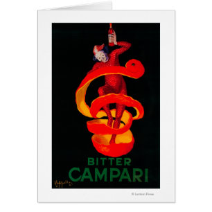 Cartão Vintage amargo PosterEurope de Campari