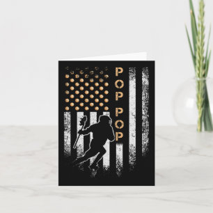 Cartão Vintage American Flag Proud Lacrosse Pop Lax S