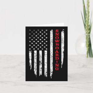 Cartão Vintage American Flag Snowboard Legal Snowboarde