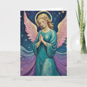 Cartão Vintage Angel Xmas - Adicionar Sua Mensagem