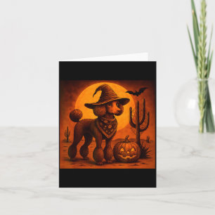 Cartão Vintage anos 90 Western Cowboy Poodle Cachorro Hal