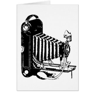 Cartão Vintage antigo do Velho Mundo da câmera
