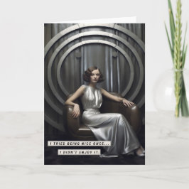 Cartão Vintage Art Deco Sassy Mulher