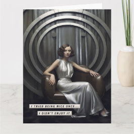 Cartão Vintage Art Deco Sassy Mulher