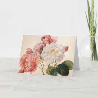 Cartão Vintage Art Rosa Flower Greeting