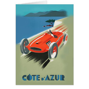 Cartão Vintage Auto Racing