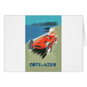 Cartão Vintage Auto Racing