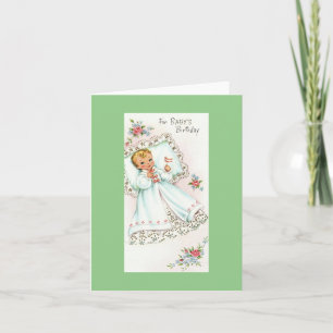 Cartão Vintage Baby Birthday Card