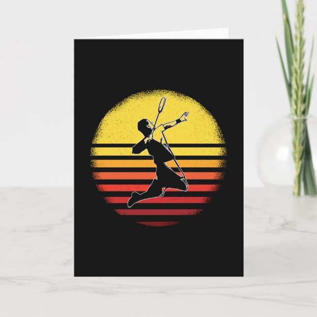 Cartão Vintage Badminton (Frente)