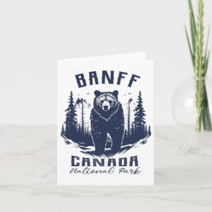 Cartão Vintage Banff National Park Canadá Souvenir Hiking