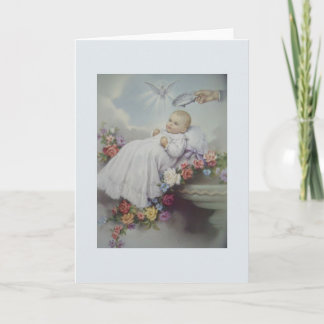 Cartão Vintage Baptism/Christening