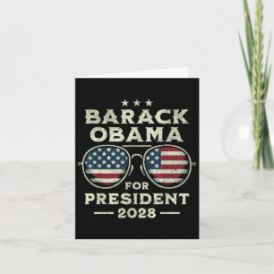 Cartão Vintage Barack Obama Para O Presidente 2028 - Obam