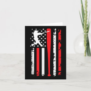 Cartão Vintage Baseball Americano Flag Beball Spirs