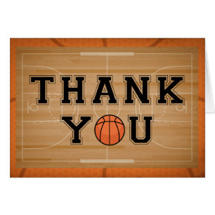 Cartão Vintage Basquete Obrigado