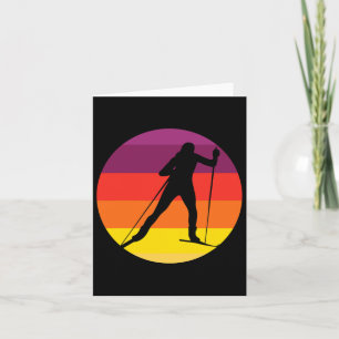 Cartão Vintage Biathlon I Winter Sports Cross-country Ski