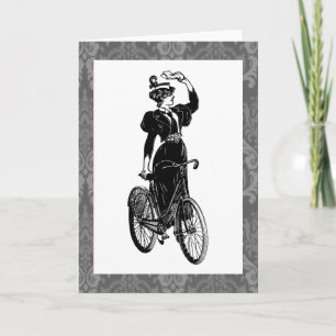 Cartão Vintage Biciclist