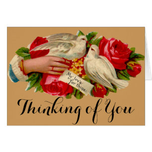 Cartão Vintage Birds Victorian Love Dove Classic Art