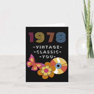Cartão Vintage Birthday 1978 Retro Design para Amigo