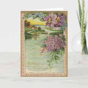 Cartão Vintage Birthday Card