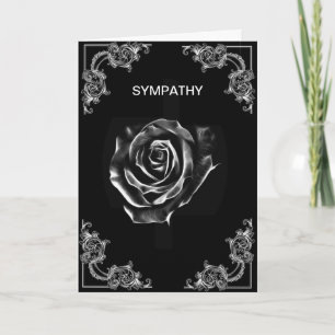 Cartão Vintage Black rose by artD design Sympathy card