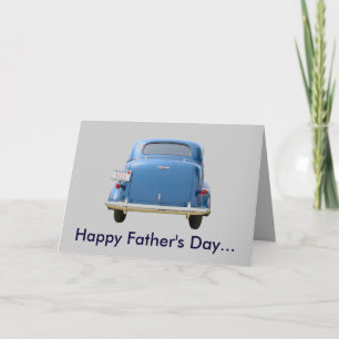 Cartão Vintage Blue Chevy Greeting Card