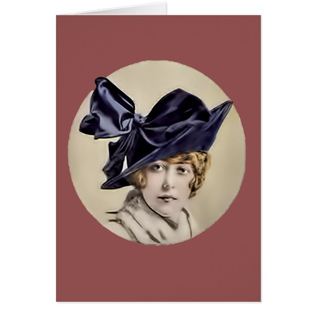 Cartão Vintage Blue Hat (Frente)