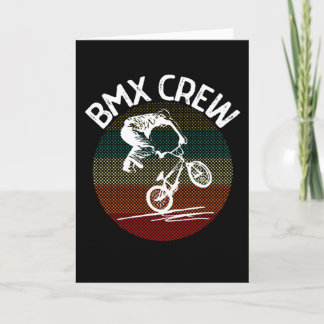 Cartão Vintage BMX Crew Track Racing Biker