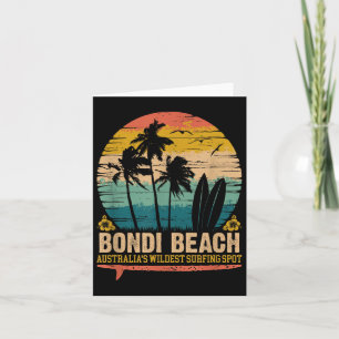 Cartão Vintage Bondi Beach, Australias Wildest Surfing Sp
