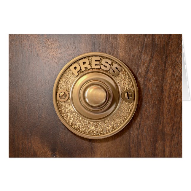 Cartão Vintage Brass Doorbell (Frente Horizontal)