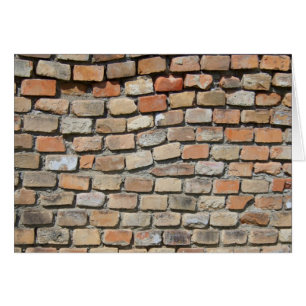 Cartão Vintage Brick Wall