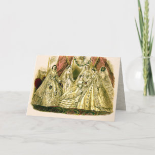 Cartão Vintage Bridal Brides Antique White Wedding